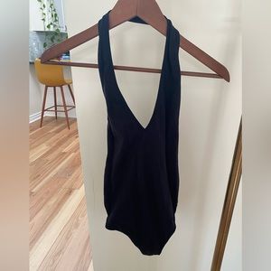 Black bodysuit with low back